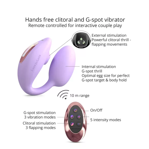 Love to Love Wonderlover - Vibromasseur point G et clitoris (violet)