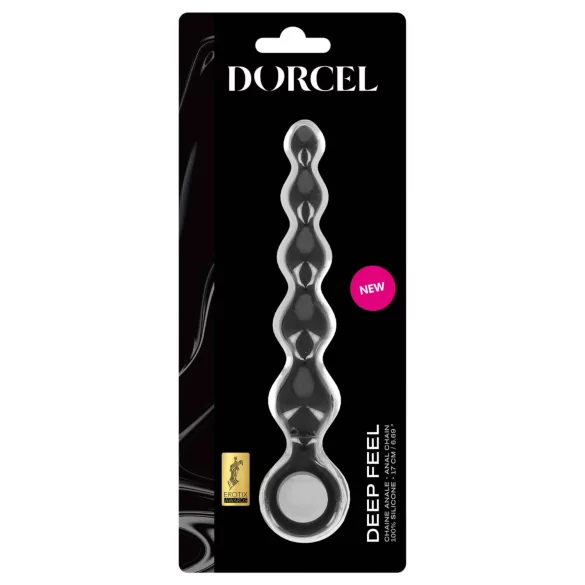 Dorcel Deep Feel - dildo anal perlé (noir)