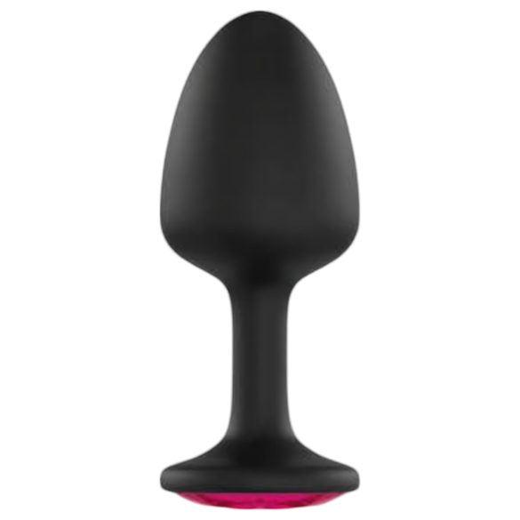 Dorcel Geisha Plug Ruby M - plug anal noir avec pierre rose