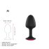 Dorcel Geisha Plug Ruby M - plug anal noir avec pierre rose