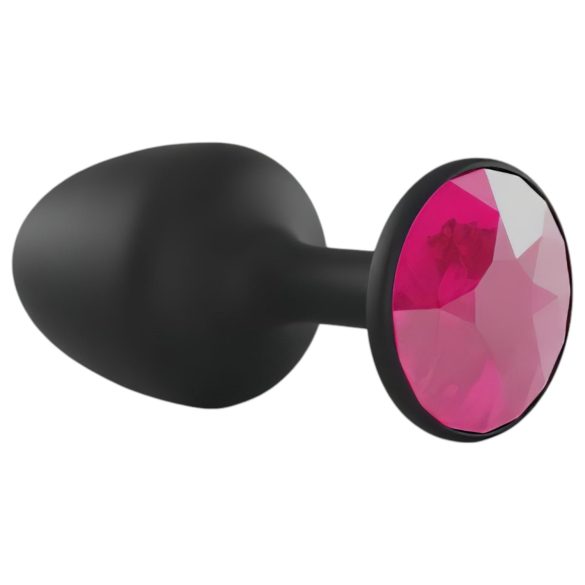 Dorcel - Plug anal Geisha - pierre rose - noir - taille M