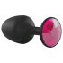 Dorcel Geisha Plug Ruby M - plug anal noir avec pierre rose