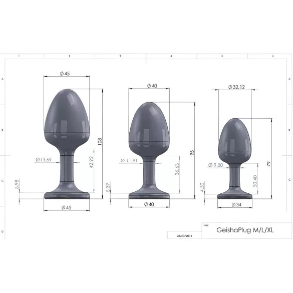 Plug Geisha Dorcel Diamant Blanc - Noir