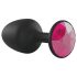 Dorcel Geisha Plug Ruby L - Plug anal noir avec pierre rose