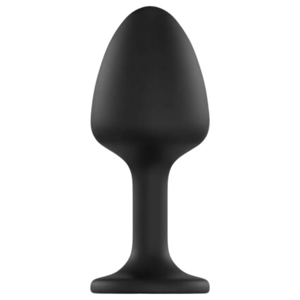 Dorcel Geisha Plug Diamond XL - plug anal noir avec pierre blanche