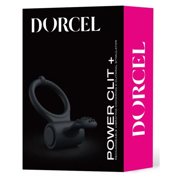 Dorcel Power Clit Plus - anneau pénien vibrant rechargeable (noir)