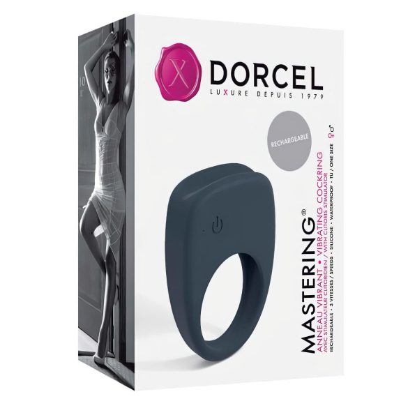 Dorcel Mastering - anneau pénien vibrant rechargeable - silicone gris