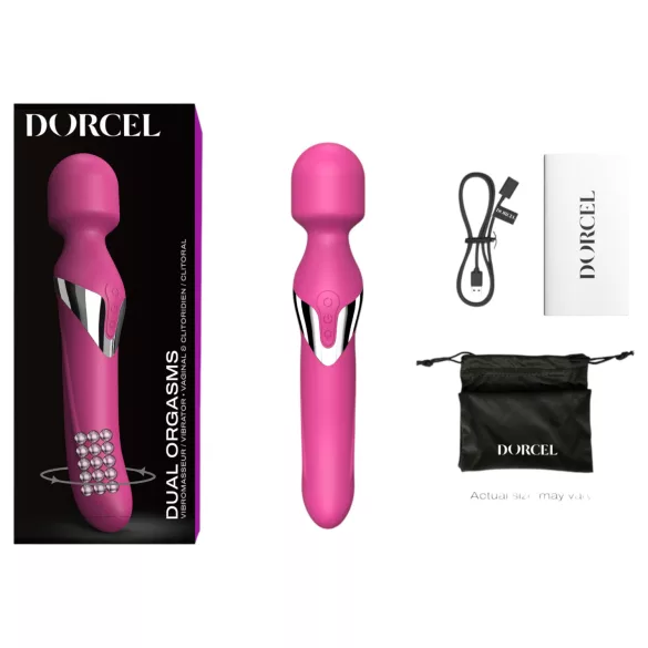 Dorcel Dual Orgasms - stimulateur vibrant 2‑en‑1 rechargeable (rose)
