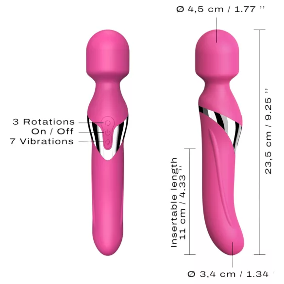 Dorcel Dual Orgasms - stimulateur vibrant 2‑en‑1 rechargeable (rose)