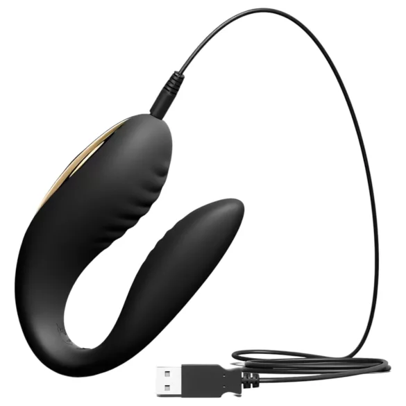 Dorcel - Vibromasseur couple télécommandé rechargeable - silicone noir