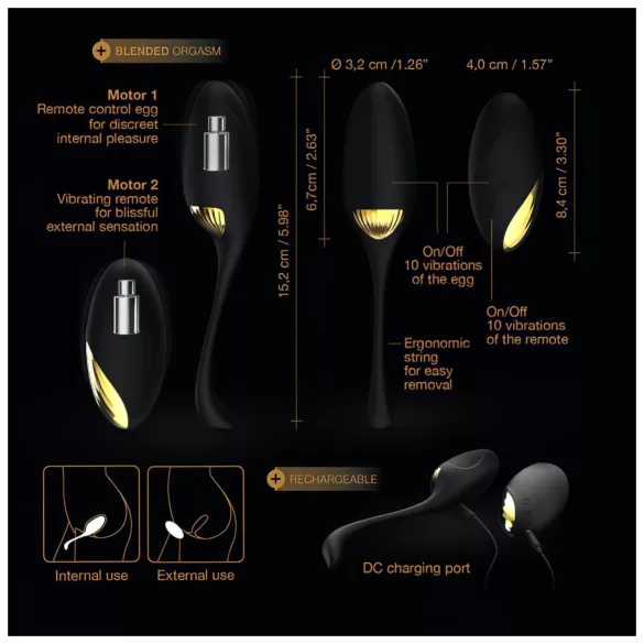 Dorcel Orgasm Secret - œuf vibrant (noir)
