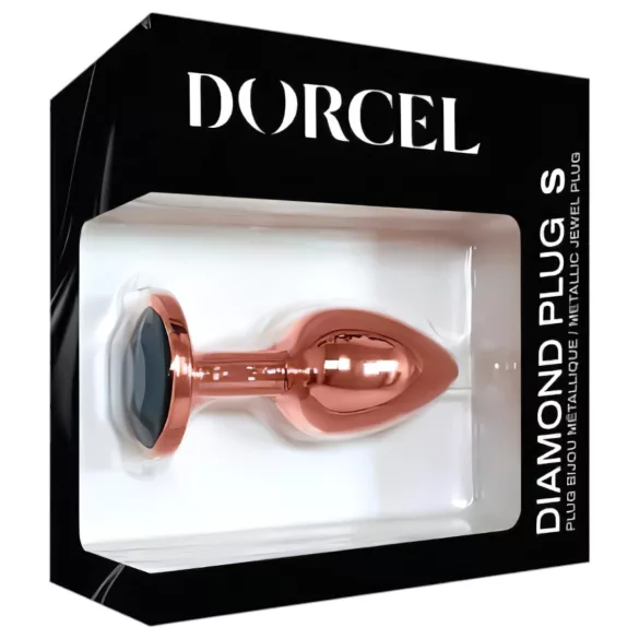 Plug Diamond Dorcel S - plug anal en aluminium - petit (or rose)