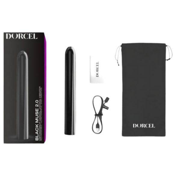 Muse Noire 2.0 - Vibromasseur rechargeable noir