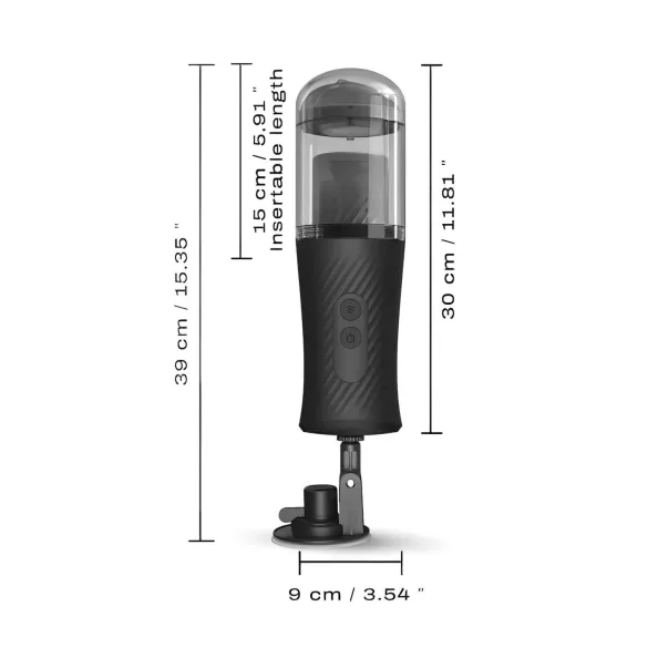 Dorcel - masturbateur automatique rechargeable à poussée - noir