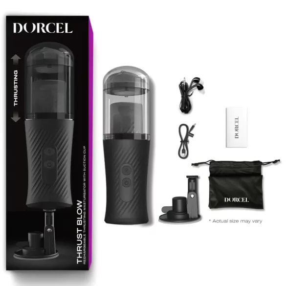 Dorcel - masturbateur automatique rechargeable à poussée - noir