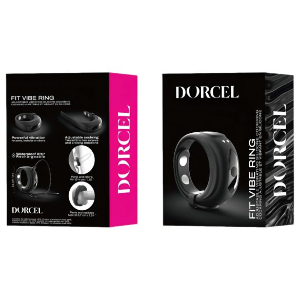 Dorcel - anneau vibrant et ajustable (noir)