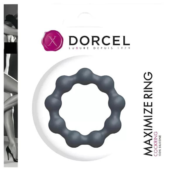 Dorcel Maximize - anneau pénien en silicone à billes (gris)