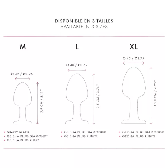 Dorcel Geisha Plug M - plug anal à billes (noir)