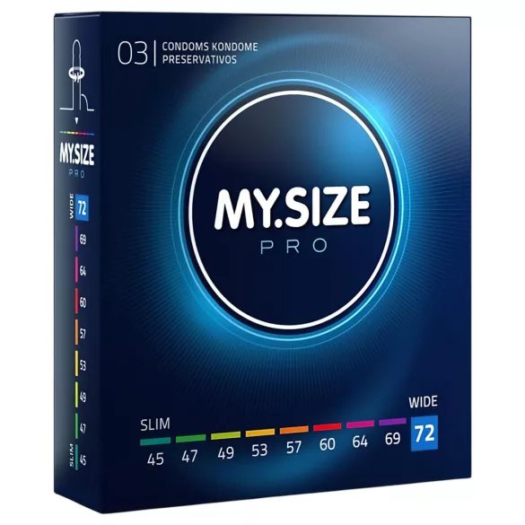 My.Size PRO - préservatifs sur mesure - 72 mm (boîte de 3)