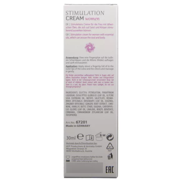 HOT Shiatsu Joyful - crème stimulante pour femmes (30 ml)