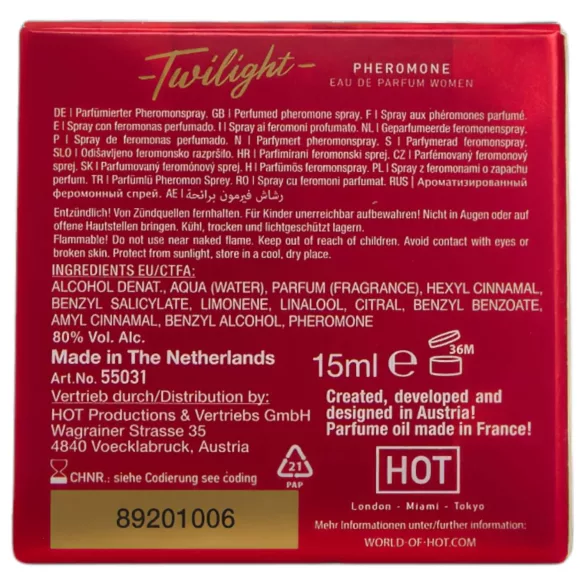 HOT - parfum à la pheromone femme - senteur agréable - 15ml