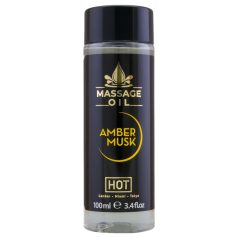 HOT huile de massage soin peau - ambre musc (100ml)