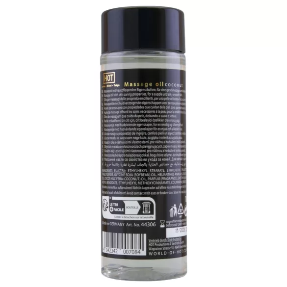 HOT - huile de massage hydratante - noix de coco - 100ml