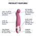 Satisfyer Hippo Câlin - vibromasseur étanche rechargeable (rose)