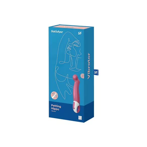 Satisfyer Petting Hippo - vibromasseur rechargeable étanche - rose