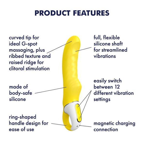 Satisfyer Yummy Sunshine - vibromasseur point G étanche - jaune