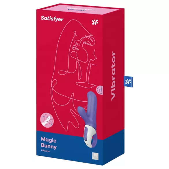 Satisfyer Magic Bunny - vibromasseur avec stimulateur clitoridien, étanche (violet)