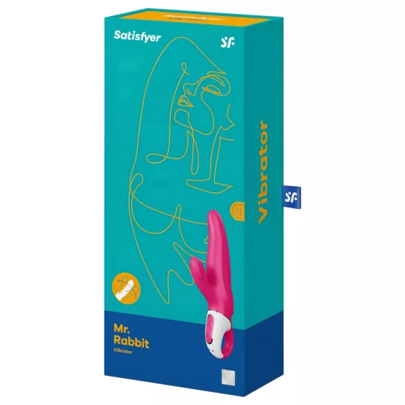 Satisfyer Mr. Rabbit - vibromasseur avec stimulateur clitoridien, étanche (rose)