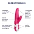 Satisfyer Mr. Rabbit - vibromasseur avec stimulateur clitoridien, étanche (rose)