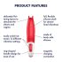 Satisfyer Fleur de Puissance - vibromasseur étanche rechargeable (rouge)