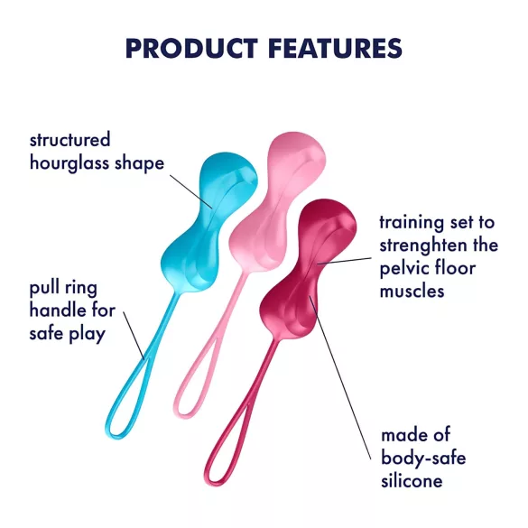Satisfyer - Boules de geisha mobiles - Set de 3 boules de Kegel
