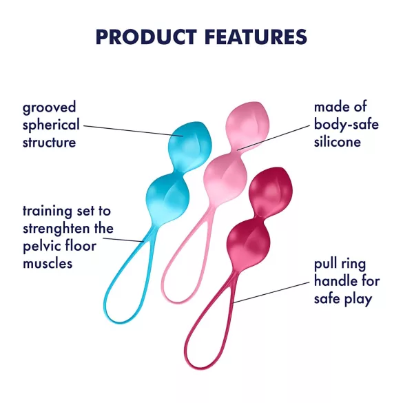 Satisfyer V Balls - boules de geisha - set de 3 pièces