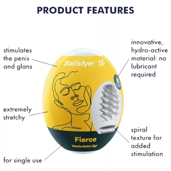Satisfyer Egg Fierce - masturbateur œuf - silicone