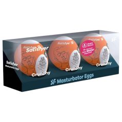   Satisfyer Egg Crunchy - set de masturbateurs oeufs (3 pièces)