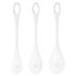 Satisfyer Yoni Power 1 - Set de boules de geisha blanches (3 pièces)
