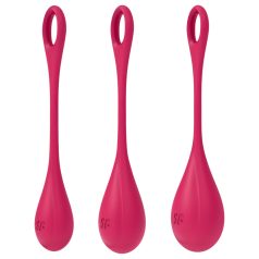   Satisfyer Yoni Power 1 - set de boules de geisha - rouge (3 pcs)