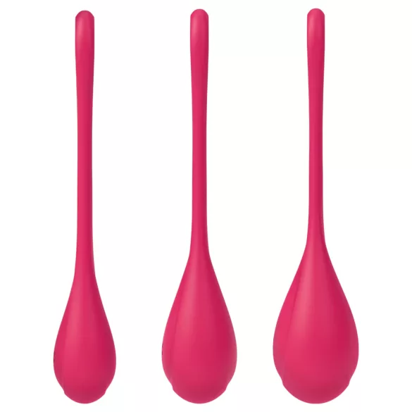 Satisfyer - Boules de geisha - coffret 3 pièces - silicone rouge