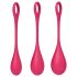 Satisfyer Yoni Power 1 - set de boules de geisha - rouge (3 pcs)