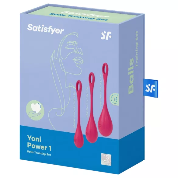 Satisfyer - Boules de geisha - coffret 3 pièces - silicone rouge