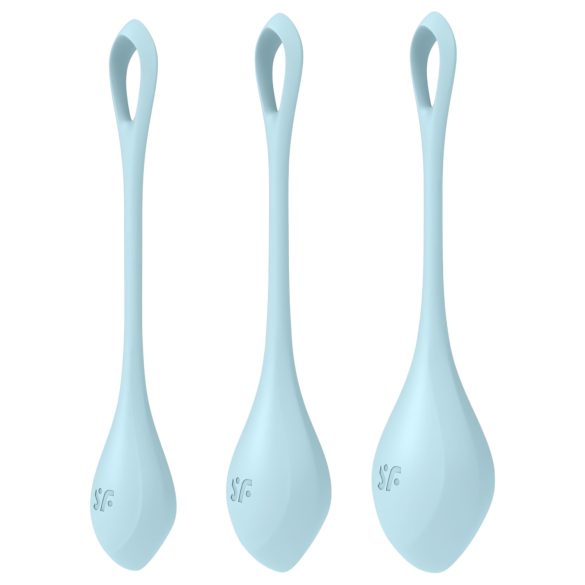 Satisfyer Yoni Power 2 - set de boules de geisha bleu (3 pcs)