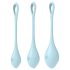 Satisfyer Yoni Power 2 - set de boules de geisha bleu (3 pcs)