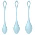 Satisfyer Yoni Power 2 - set de boules de geisha bleu (3 pcs)