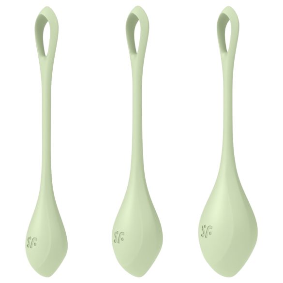 Satisfyer Yoni Power 2 - set boule de geisha - vert (3 pièces)