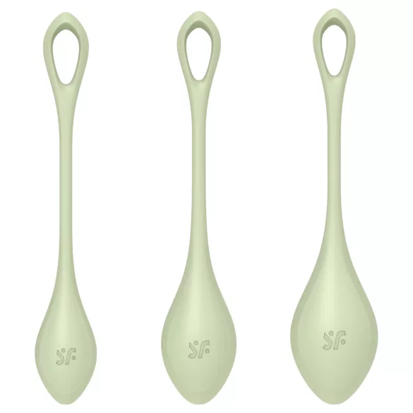 Satisfyer - Boules de geisha - set de 3 - silicone vert
