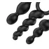 Satisfyer - set de plugs anaux - 3 pièces - silicone noir