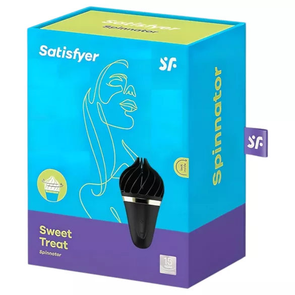 Satisfyer Sweet Treat - stimulateur clitoridien rotatif rechargeable - noir